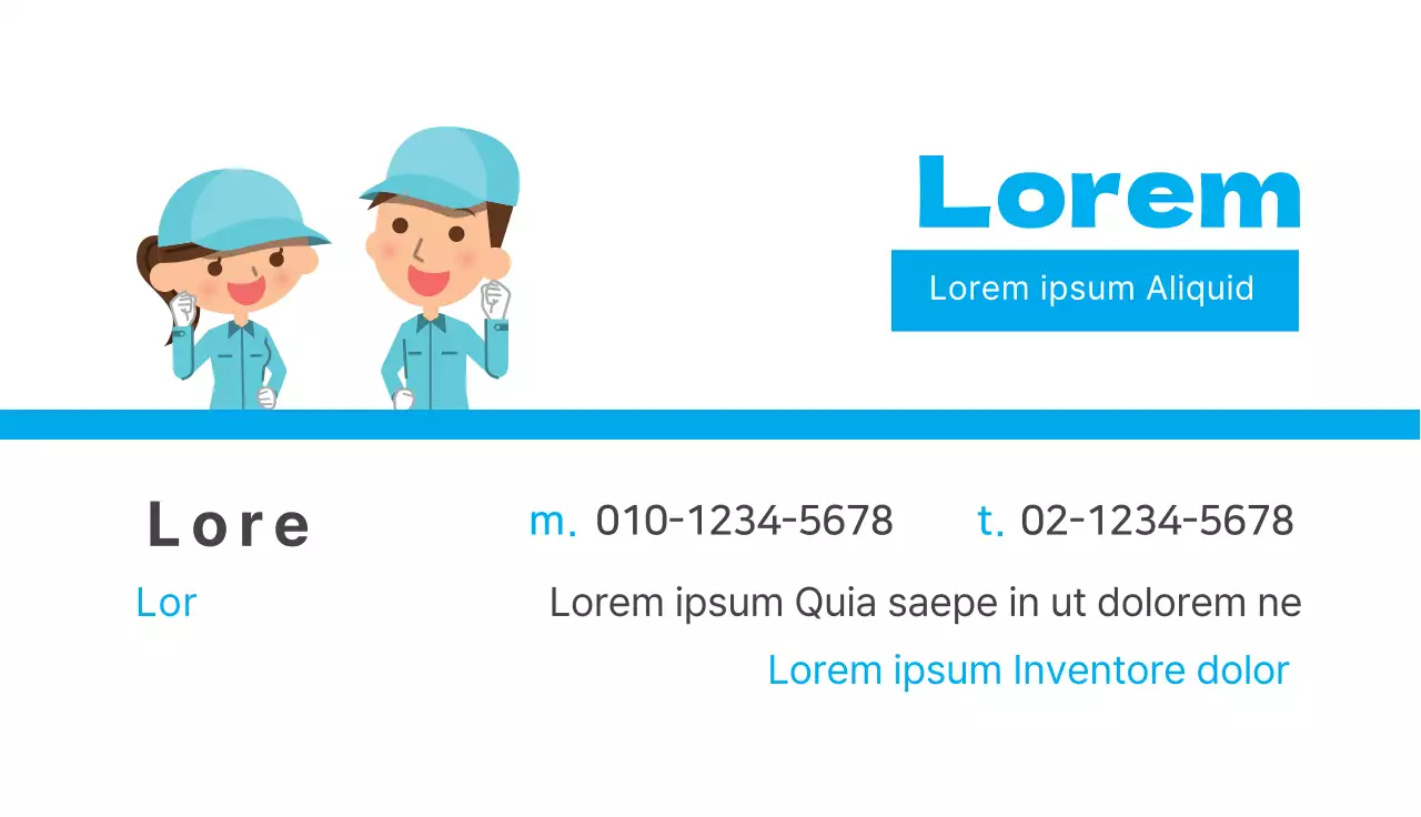 Service de nettoyage mignon avec illustration bleue