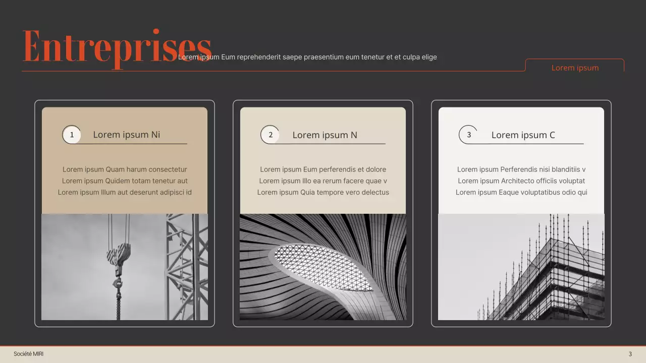 Accents de couleur orange avec marron et beige Carte de pointage simple