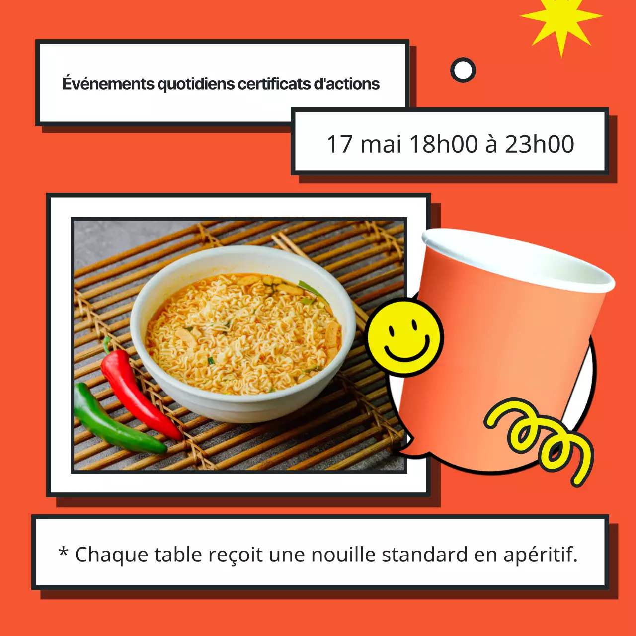 Illustration colorée de style pop art pour promouvoir un festival universitaire