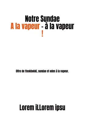 Faites la promotion de votre restaurant avec un texte noir et rouge bien visible.