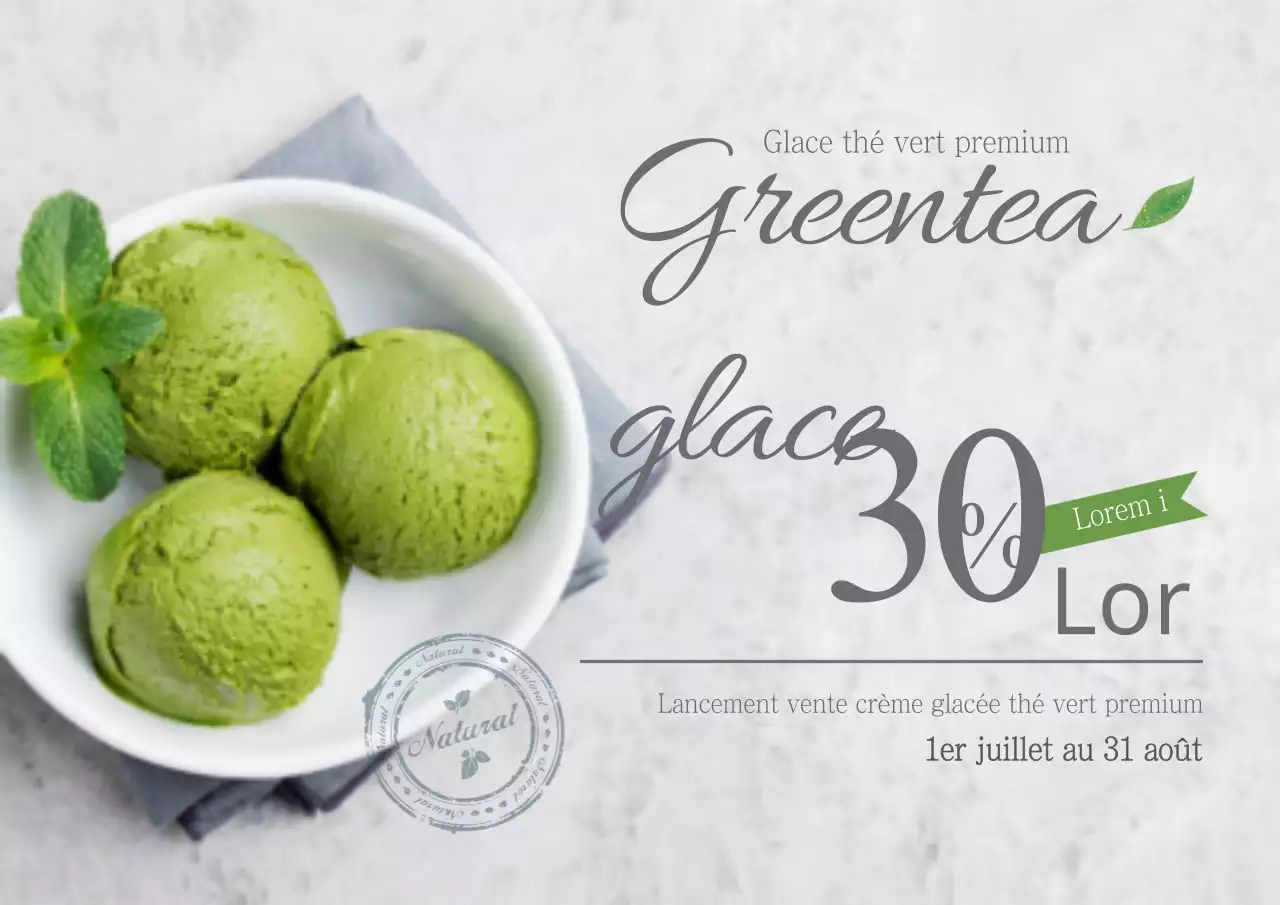 Glace au thé vert