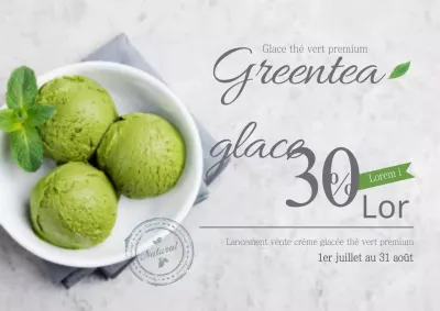 Glace au thé vert