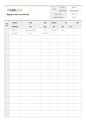 Documentation simple du livre d'approvisionnement