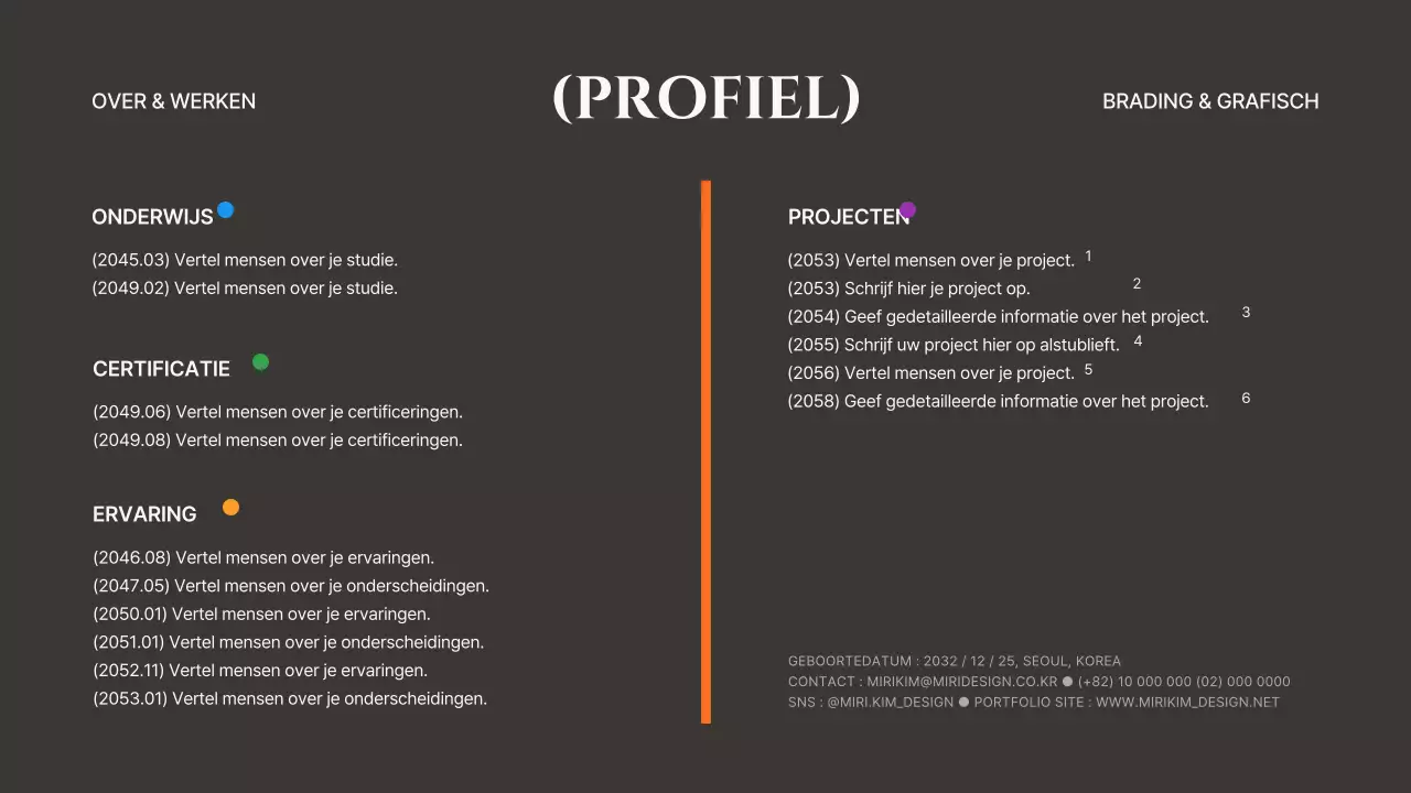 Grijs en kaki lijnen en vormen concept ontwerp portfolio