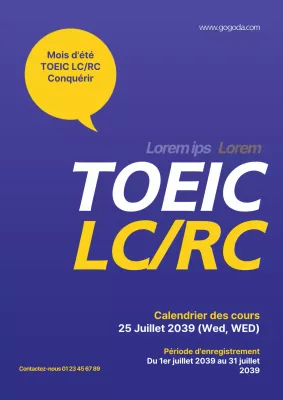 Un simple prospectus bleu et jaune pour une classe de Hagi dans une école locale.