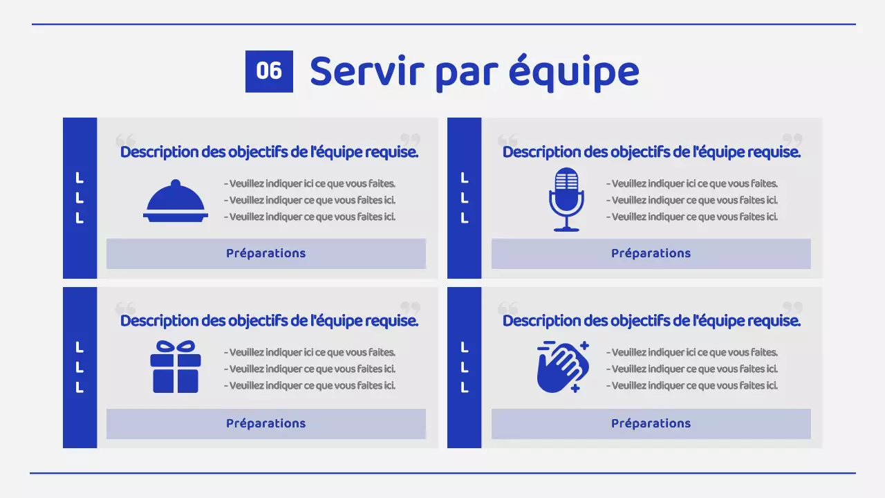 Une mission d'été simple avec des lignes bleues et blanches