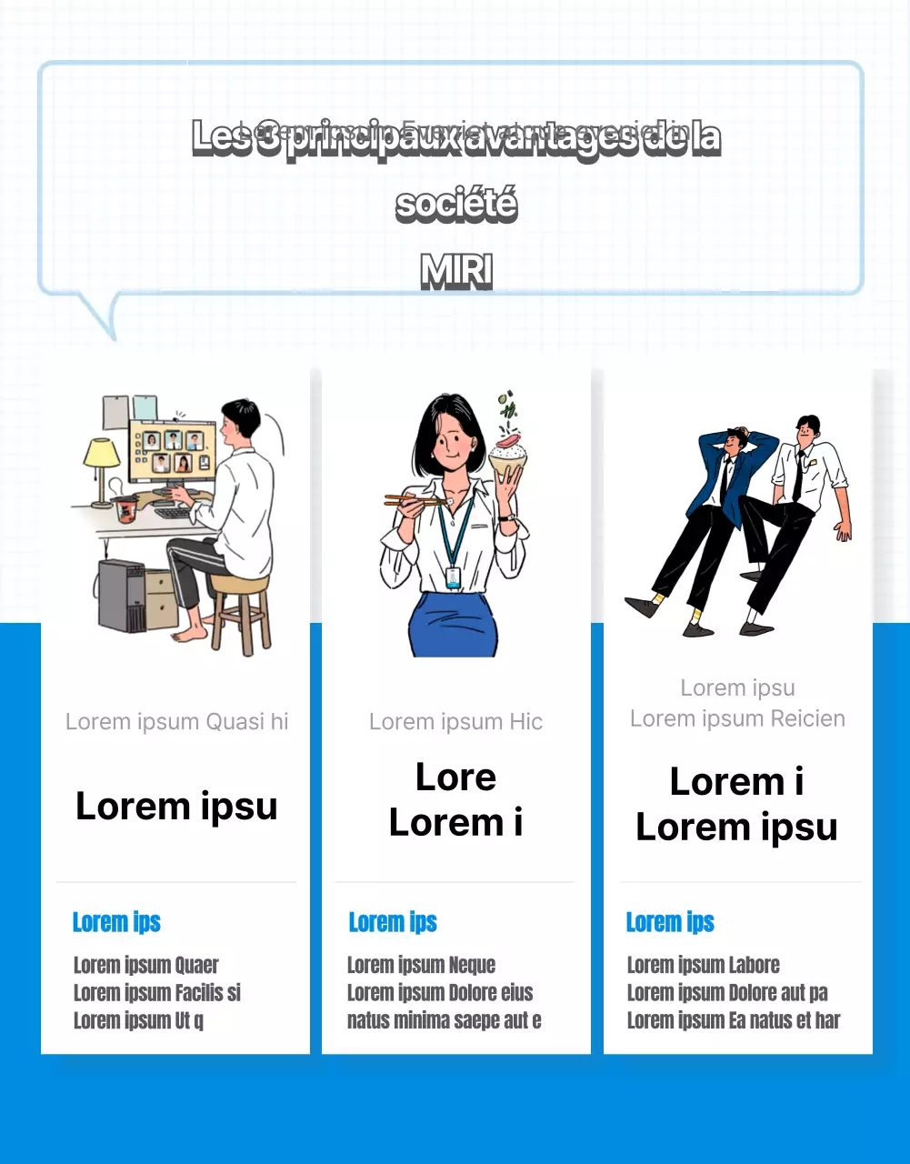 Bulletin d'information d'entreprise webzine bleu et jaune