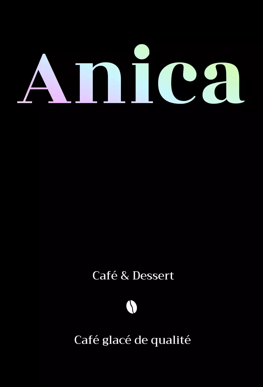 Café moderne simple en noir et dégradés