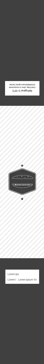 Étiquette sandwich à rayures noires