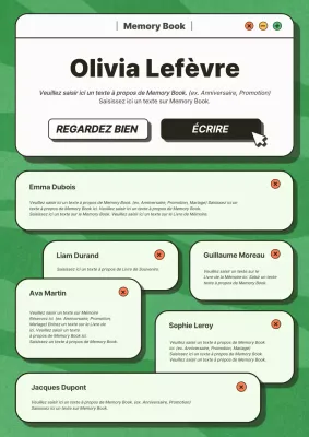 Concept d'interface vert et blanc, papier à rouler