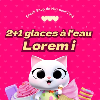 Promouvoir les remises sur les glaces roses et câlines