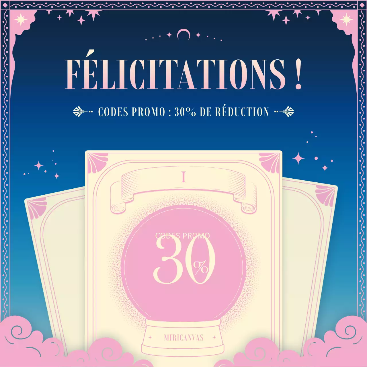 Evénement chanceux avec concept de cartes de tarot en rose marine