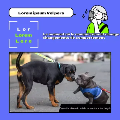 Modèle de mission pour un club de photographie avec un concept de prise de vue en bleu néon