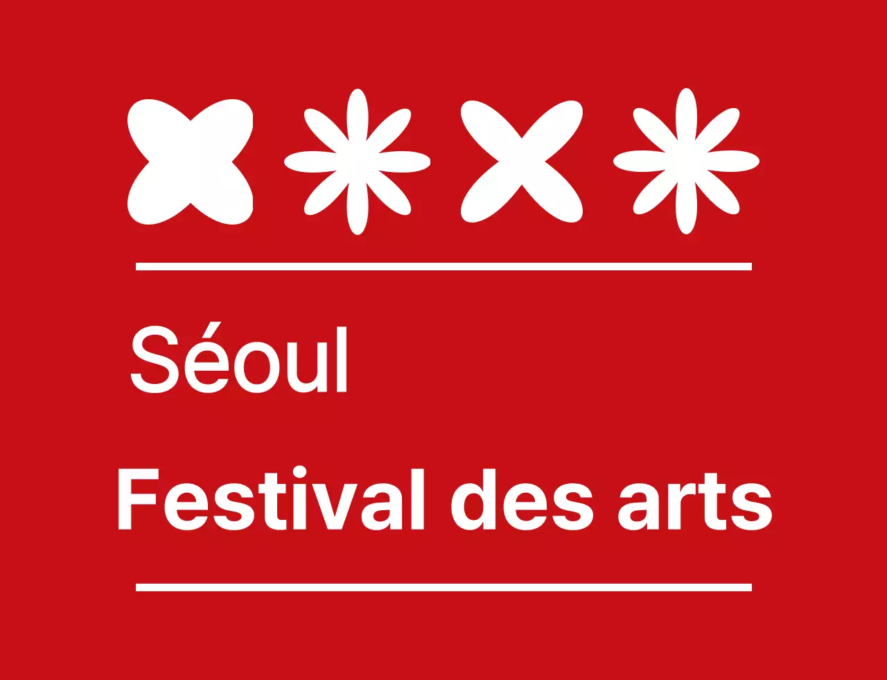 rouge et blanc simple festival des arts symbole logo style festival culturel personnel