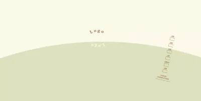 Lettrage rond jaune vert