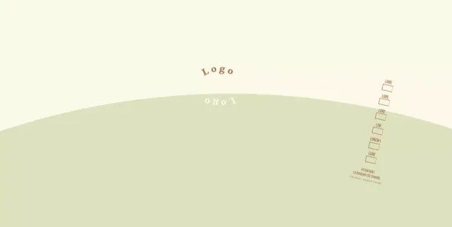 Lettrage rond jaune vert