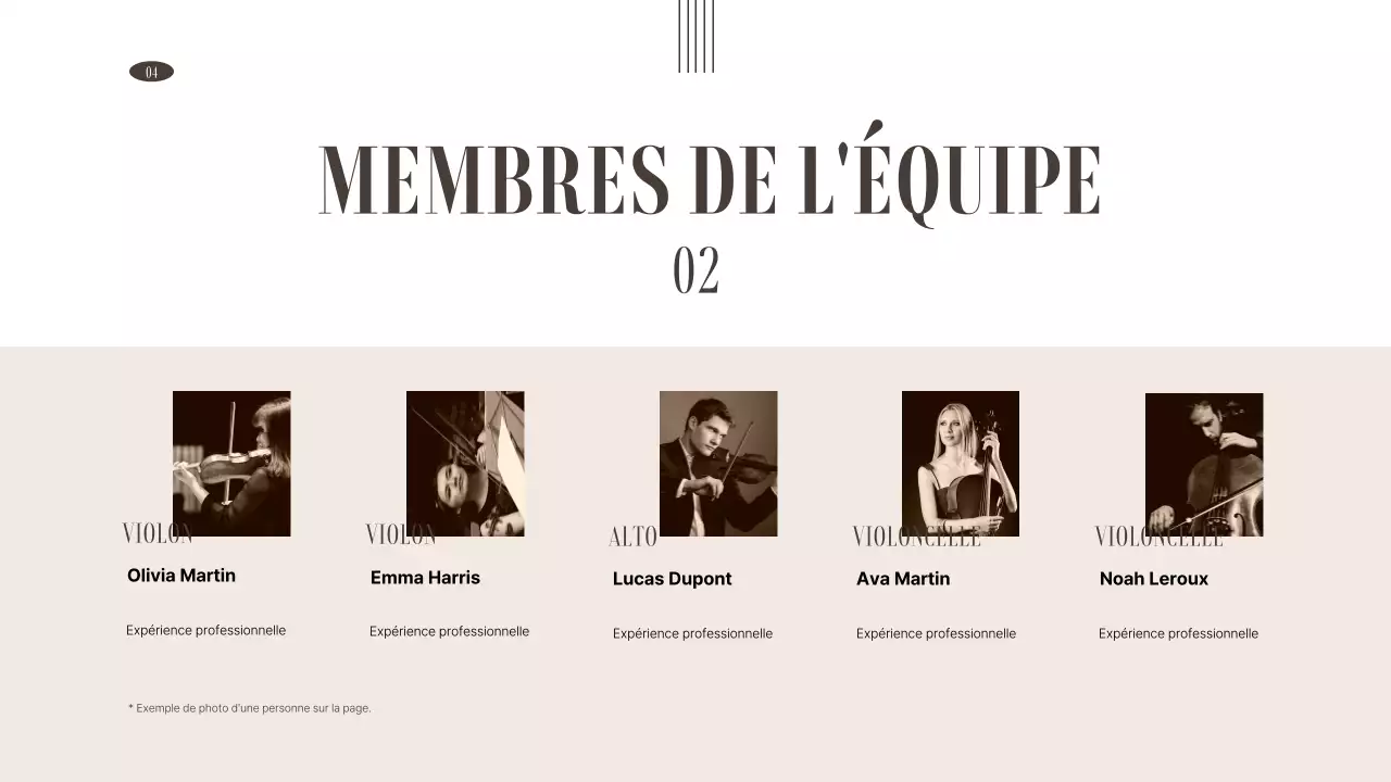 Portefeuille d'organisations d'arts du spectacle dans des tons bruns et sourds