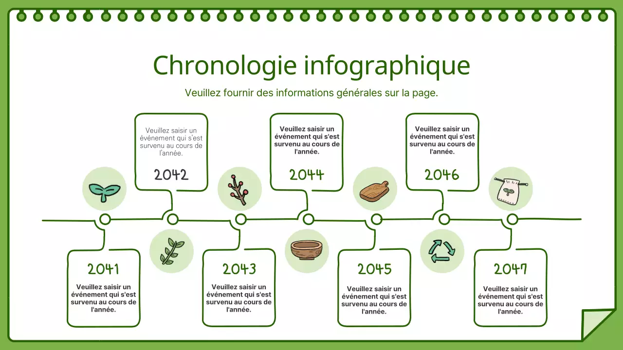 Carnet de croquis vert pour le dessin Calendrier respectueux de l'environnement