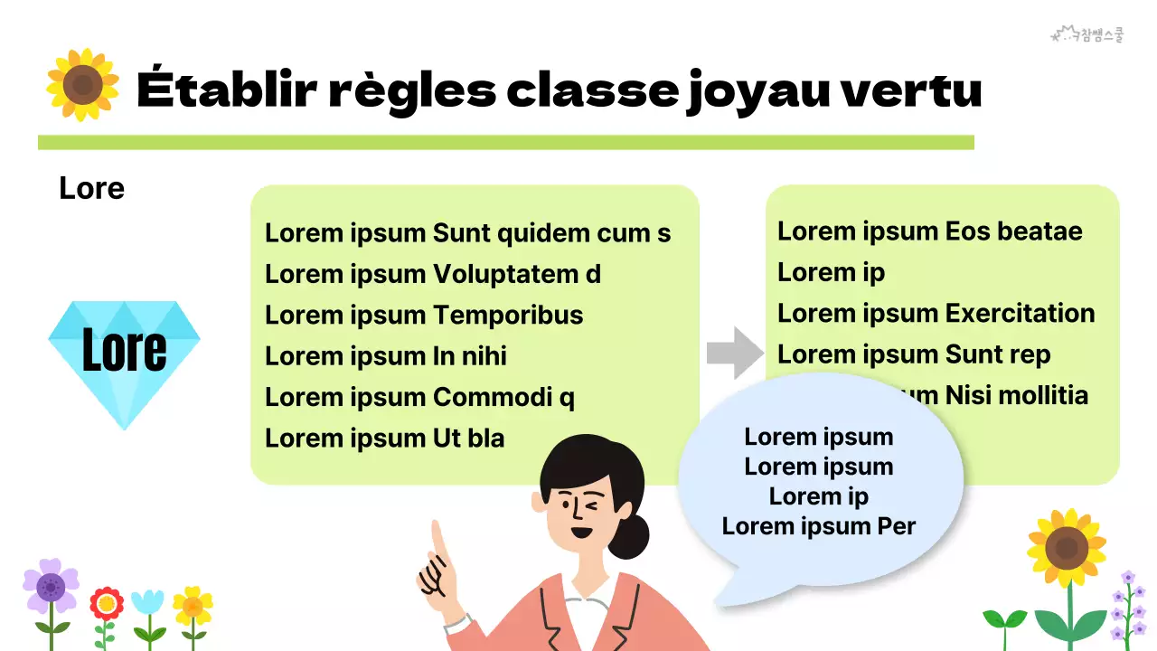 Règles de classe pour l'enseignement élémentaire
