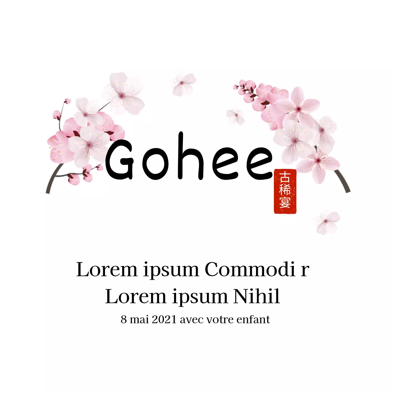 Lettrage blanc illustré mis en valeur Étiquette de remerciement traditionnelle simple