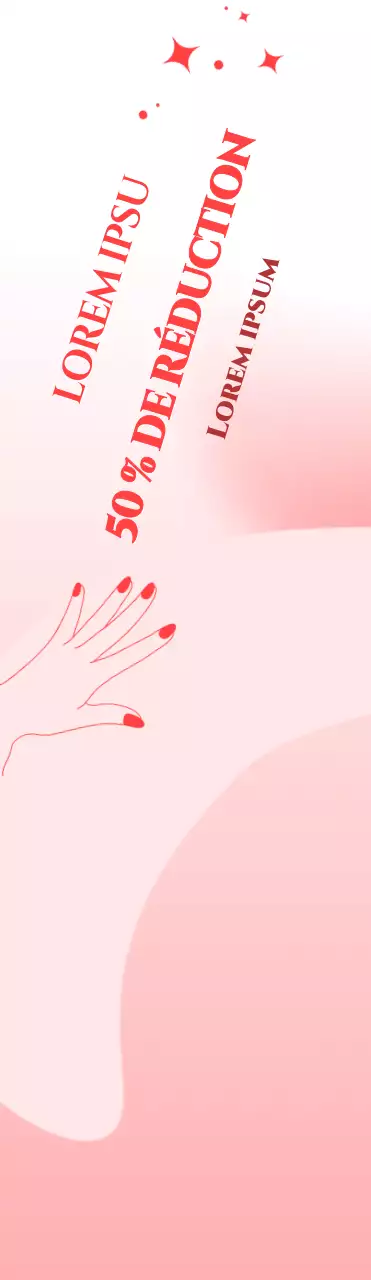 Faites la promotion de votre salon de manucure avec un joli fond rose