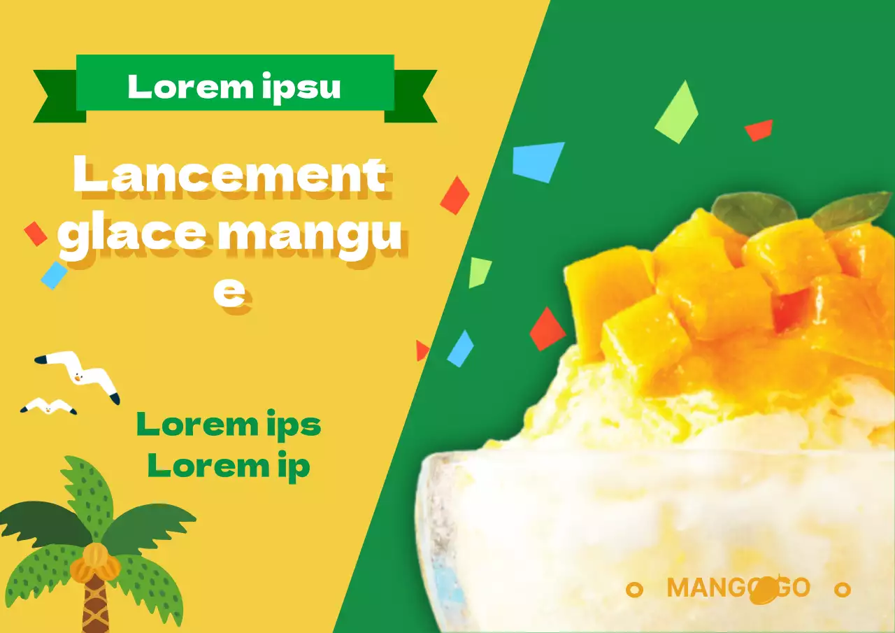 Glace rasée à la mangue