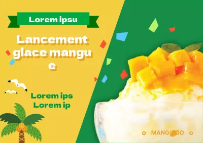 Glace rasée à la mangue