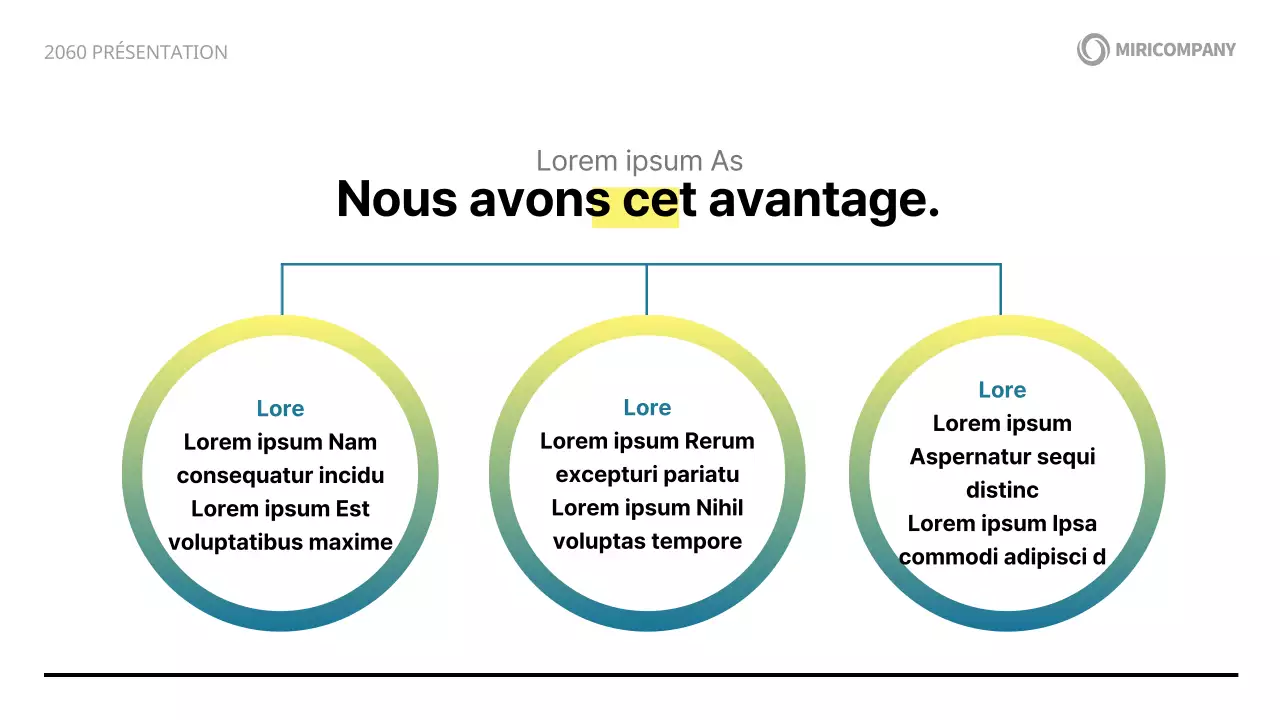 Une proposition d'introduction d'entreprise moderne en blanc et bleu