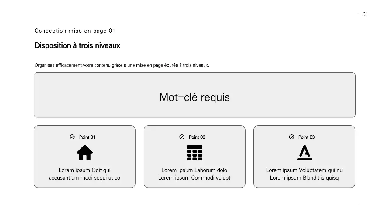 Un rapport d'activité simple en noir et blanc