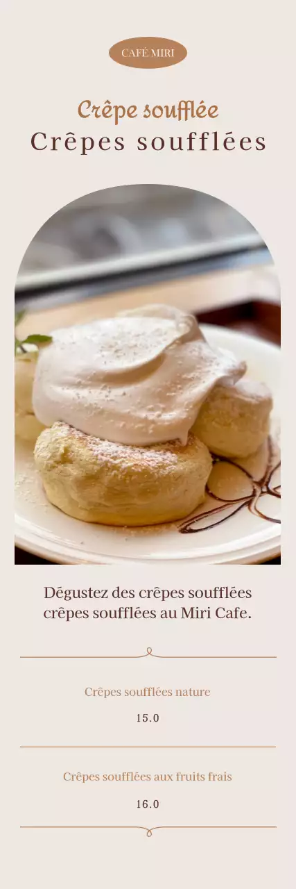 Prix des menus de cafés avec cadres sentimentaux et calligraphie