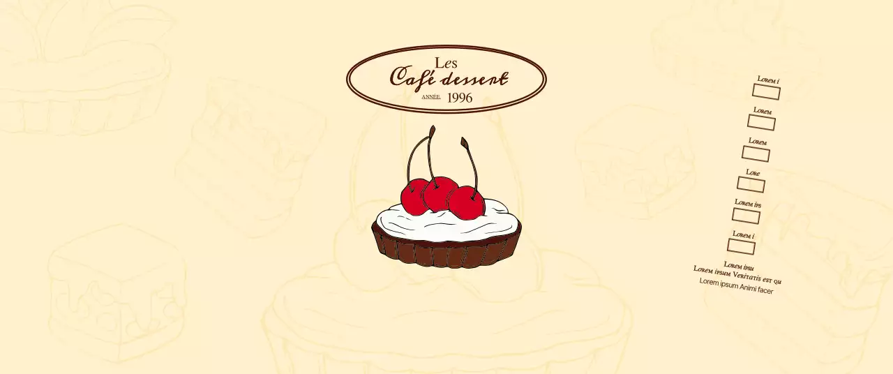 Promouvoir et informer les cafés à l'aide d'un logo émouvant en brun rougeâtre et jaune pâle