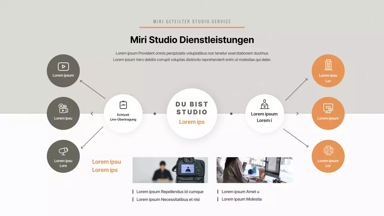 Ein grau getöntes Gemeinschaftsatelier im Vintage-Stil