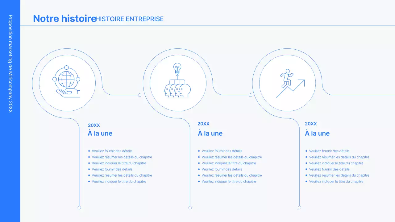 Kit de concept d'entreprise avec des lignes bleues, minimalistes et simples