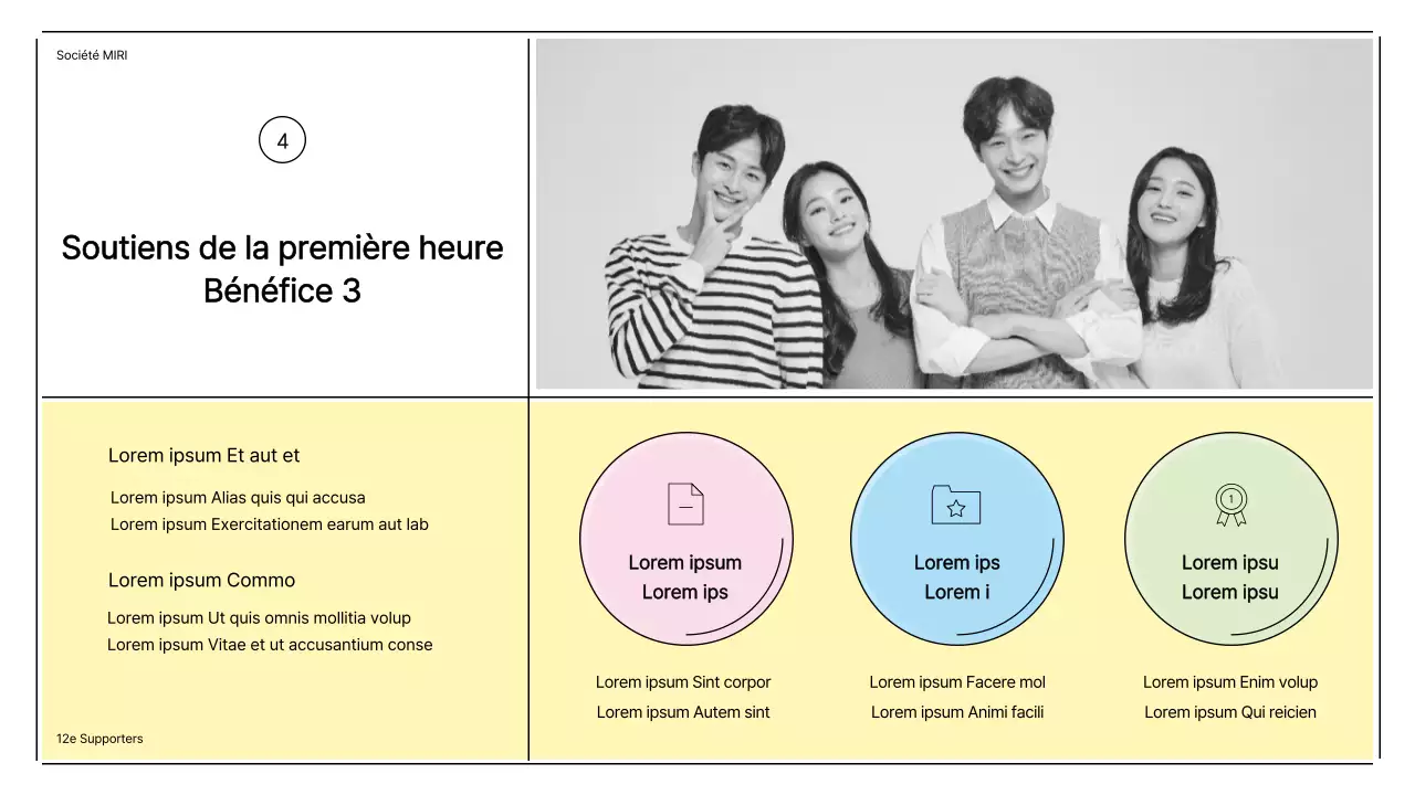 Cérémonie de lancement des supporters avec des formes pastel de cadres solaires