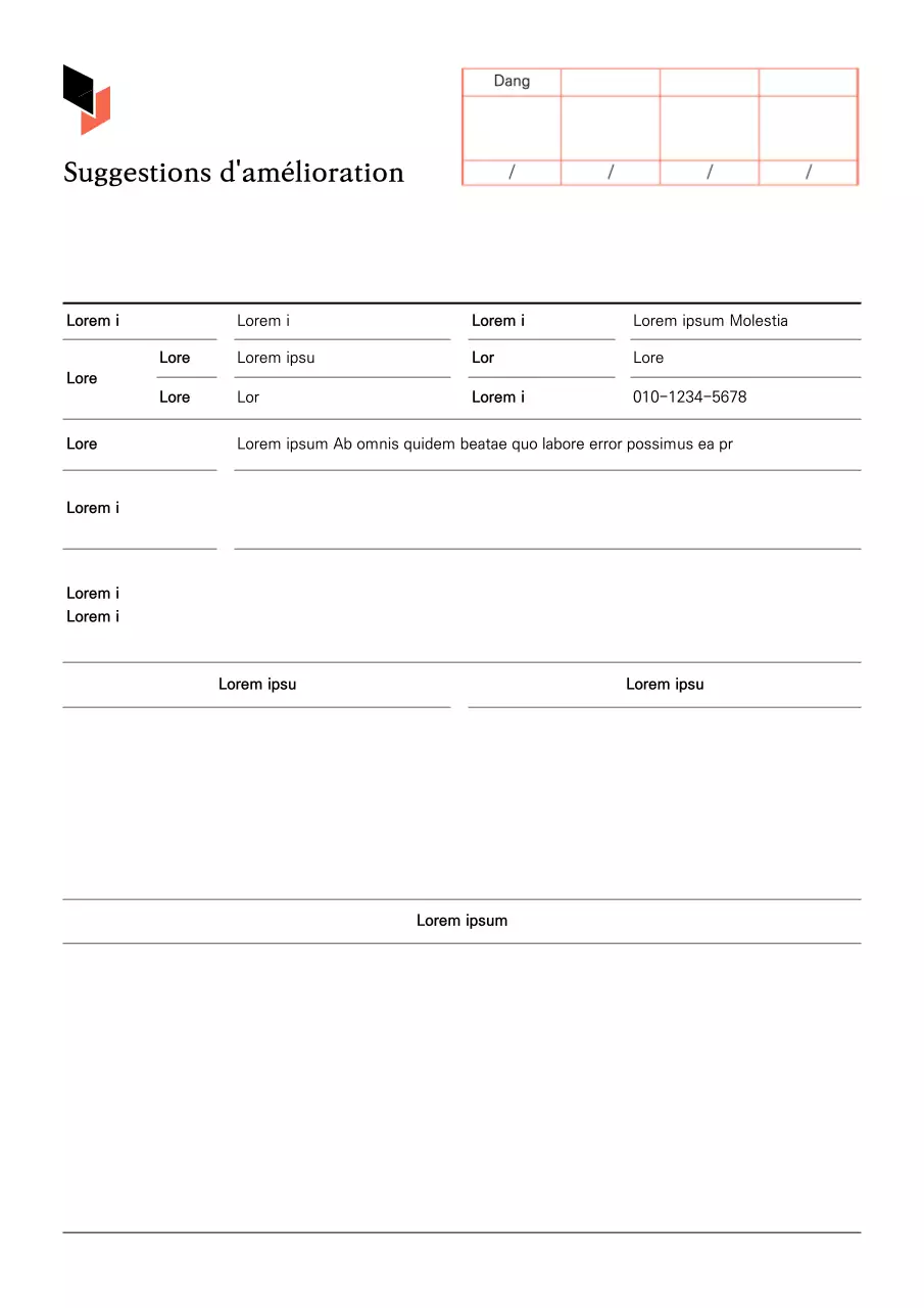 Une proposition d'amélioration de l'entreprise propre et de couleur blanc-beige