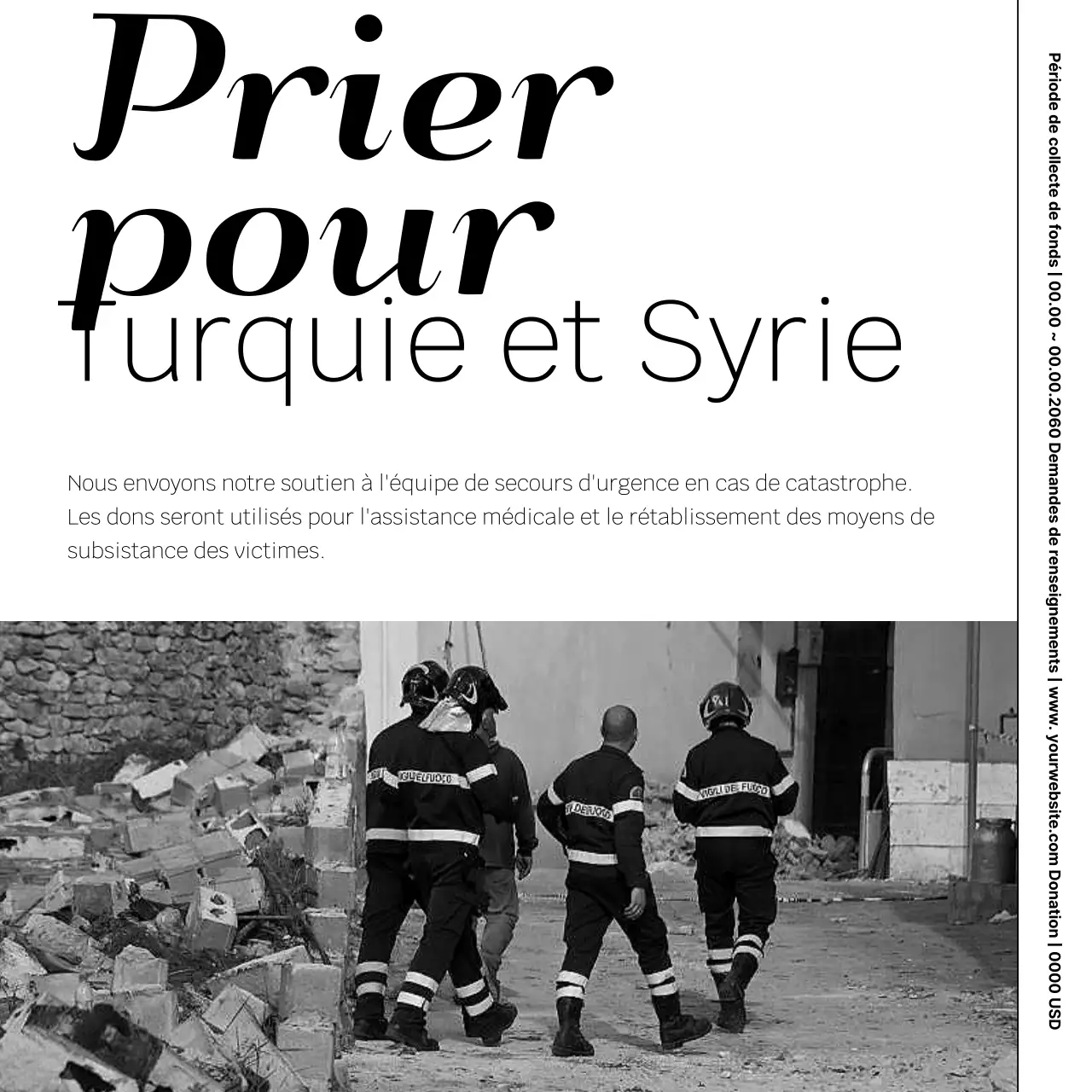 photo noir et blanc catastrophe aide secours en blanc et noir