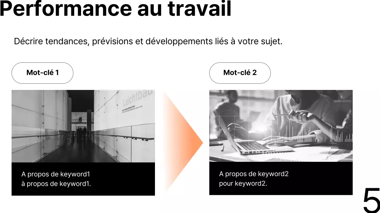  Rapport d'activité minimaliste en orange et noir