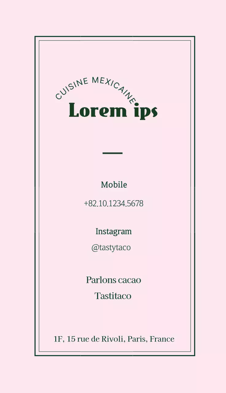 rose vert simple restaurant taco