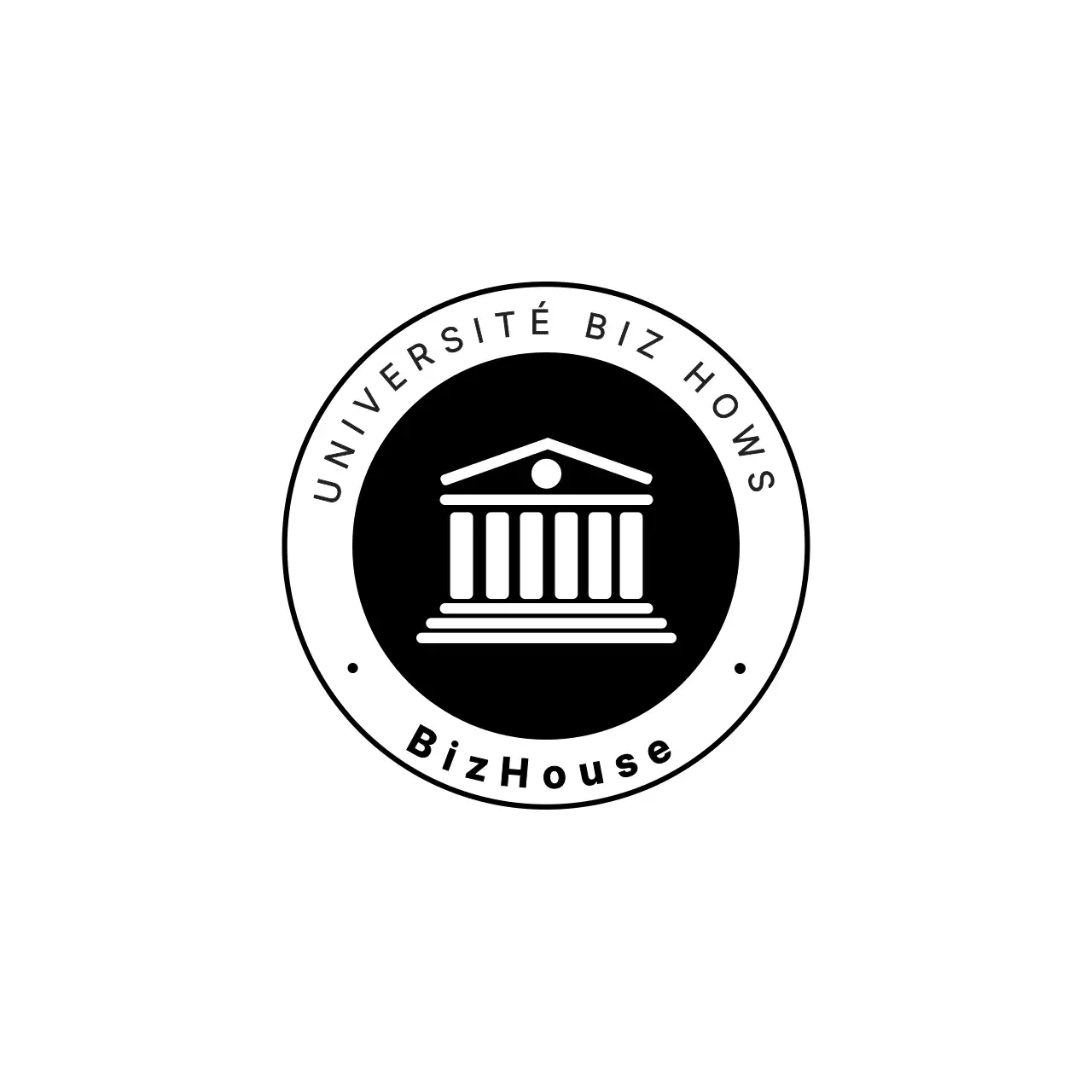 Logo amble blanc et noir pour les écoles et les clubs