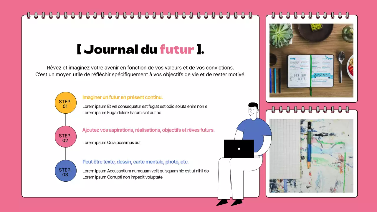 Apprendre aux jeunes à exprimer leur compréhension d'eux-mêmes dans des carnets de croquis colorés