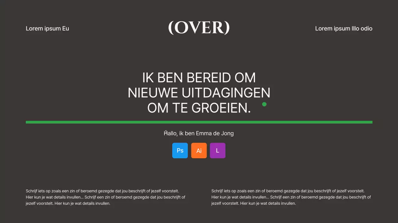 Grijs en kaki lijnen en vormen concept ontwerp portfolio