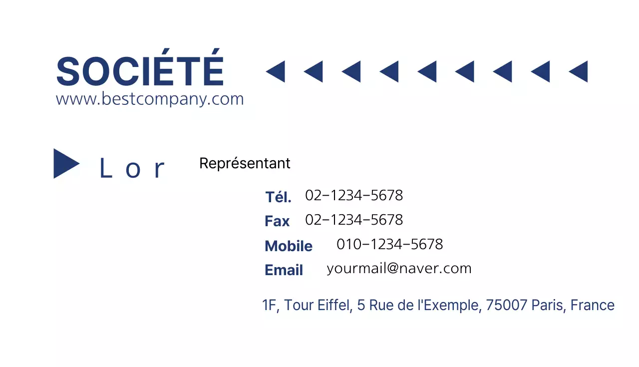 Cartes de visite d'entreprise