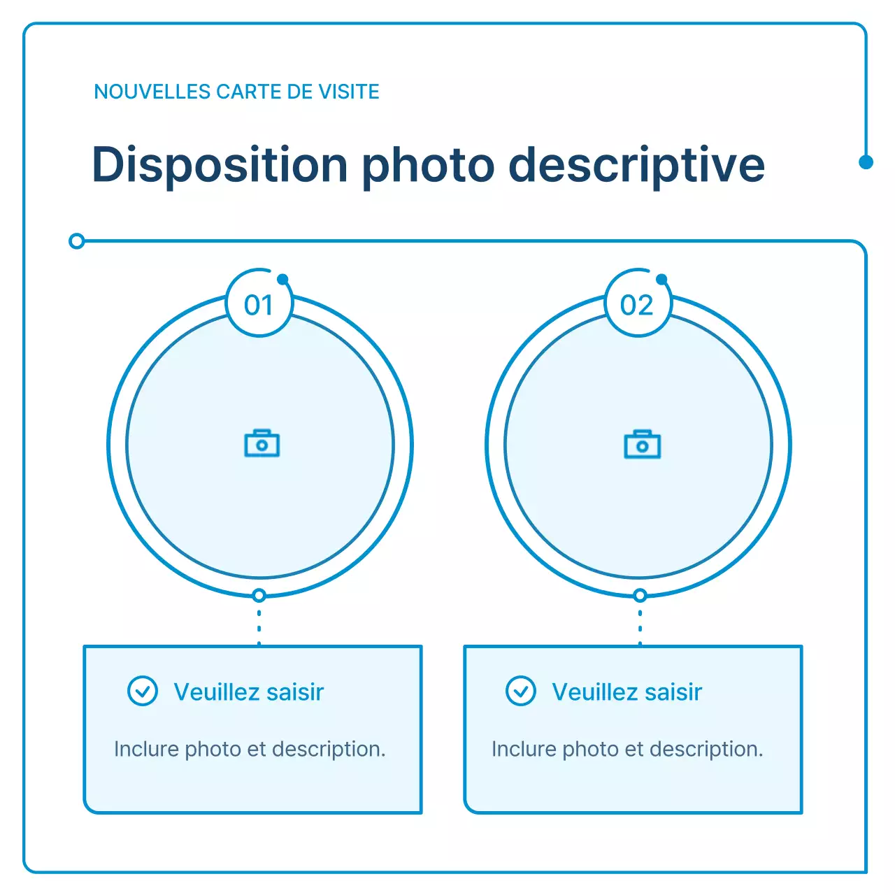 Guide des lettres d'information d'entreprise à géométrie blanche et bleue