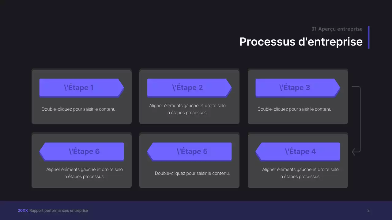 Kit de présentation d'entreprise violet, concept UI tridimensionnel