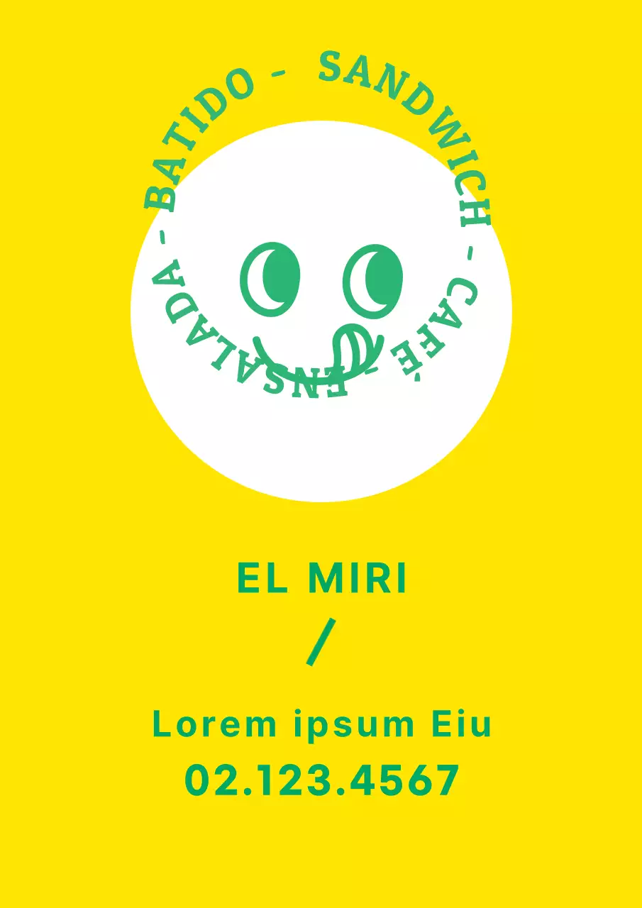 Lindo webposter promocional de café amarillo y verde