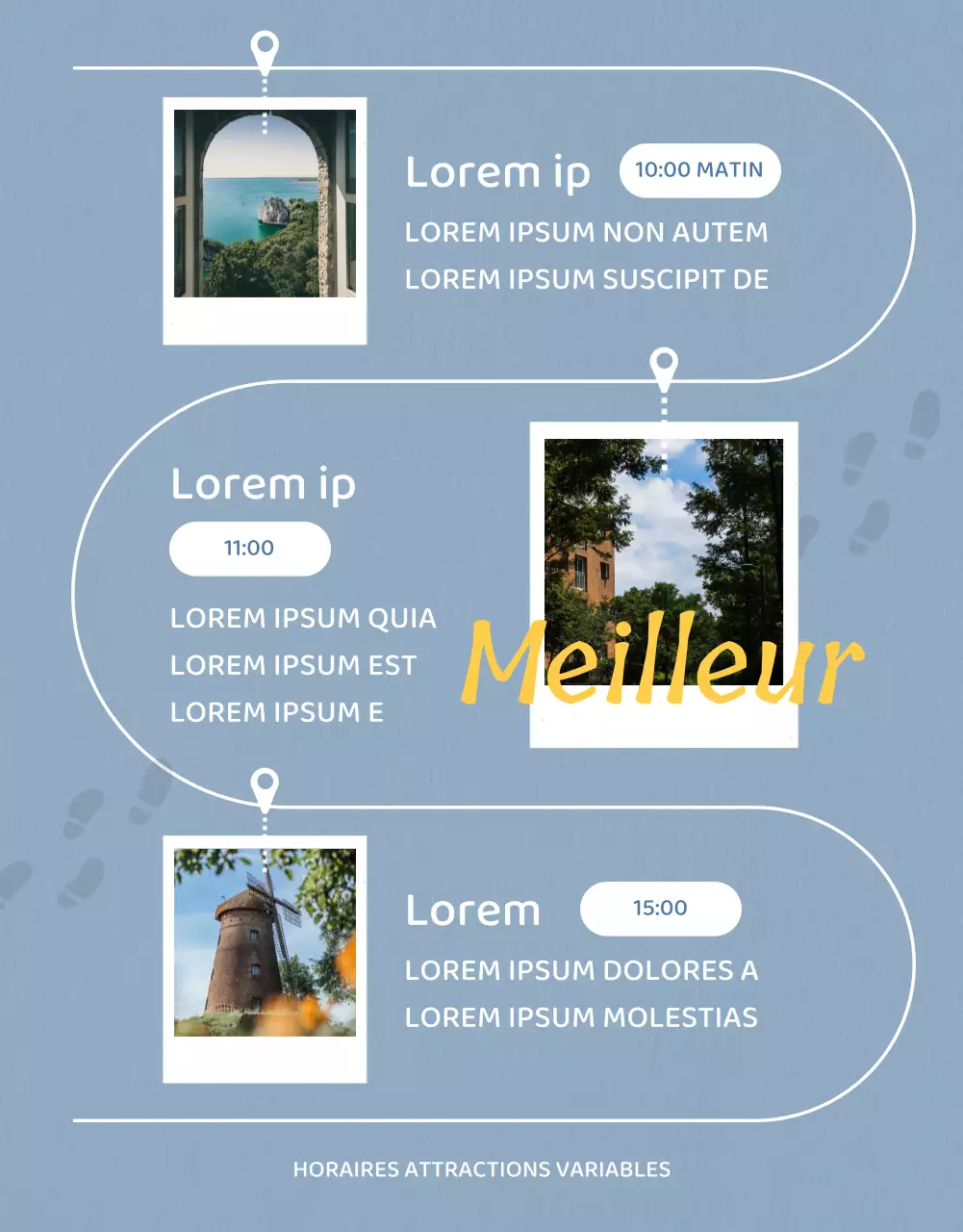 Programme d'exploration de la zone conceptuelle Polaroid en vert clair et jaune