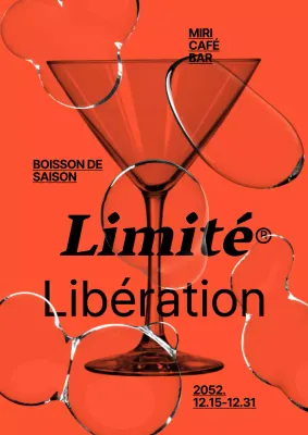 Menu de café-bar en rouge et noir