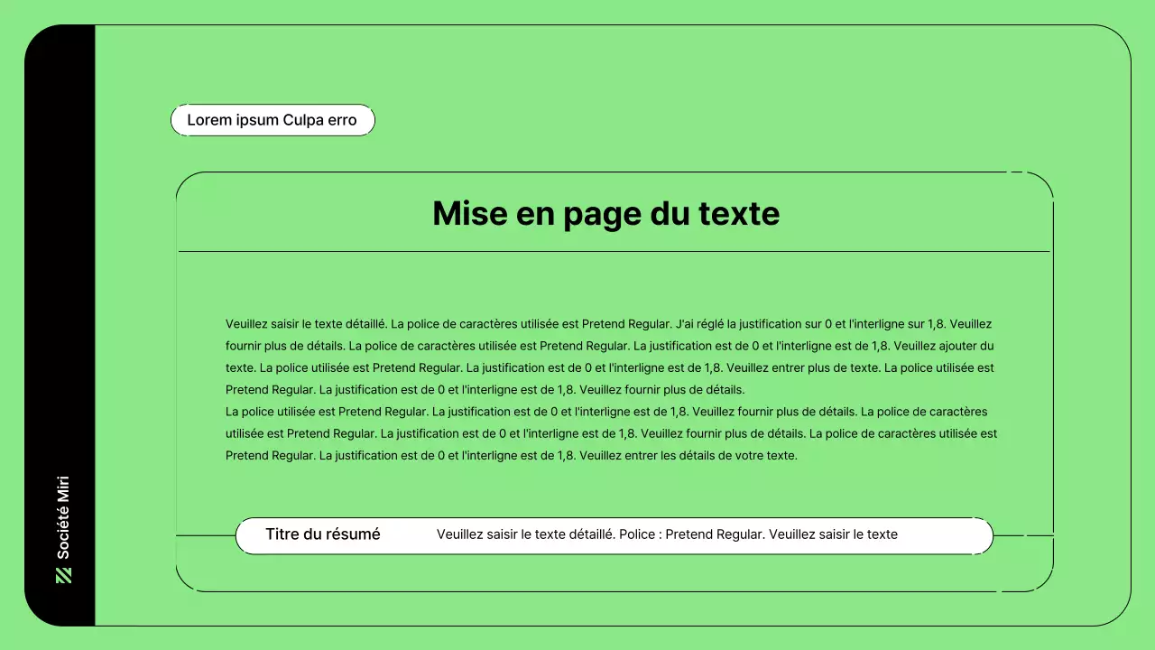 Illustration d'entreprise avec des lignes simples en vert