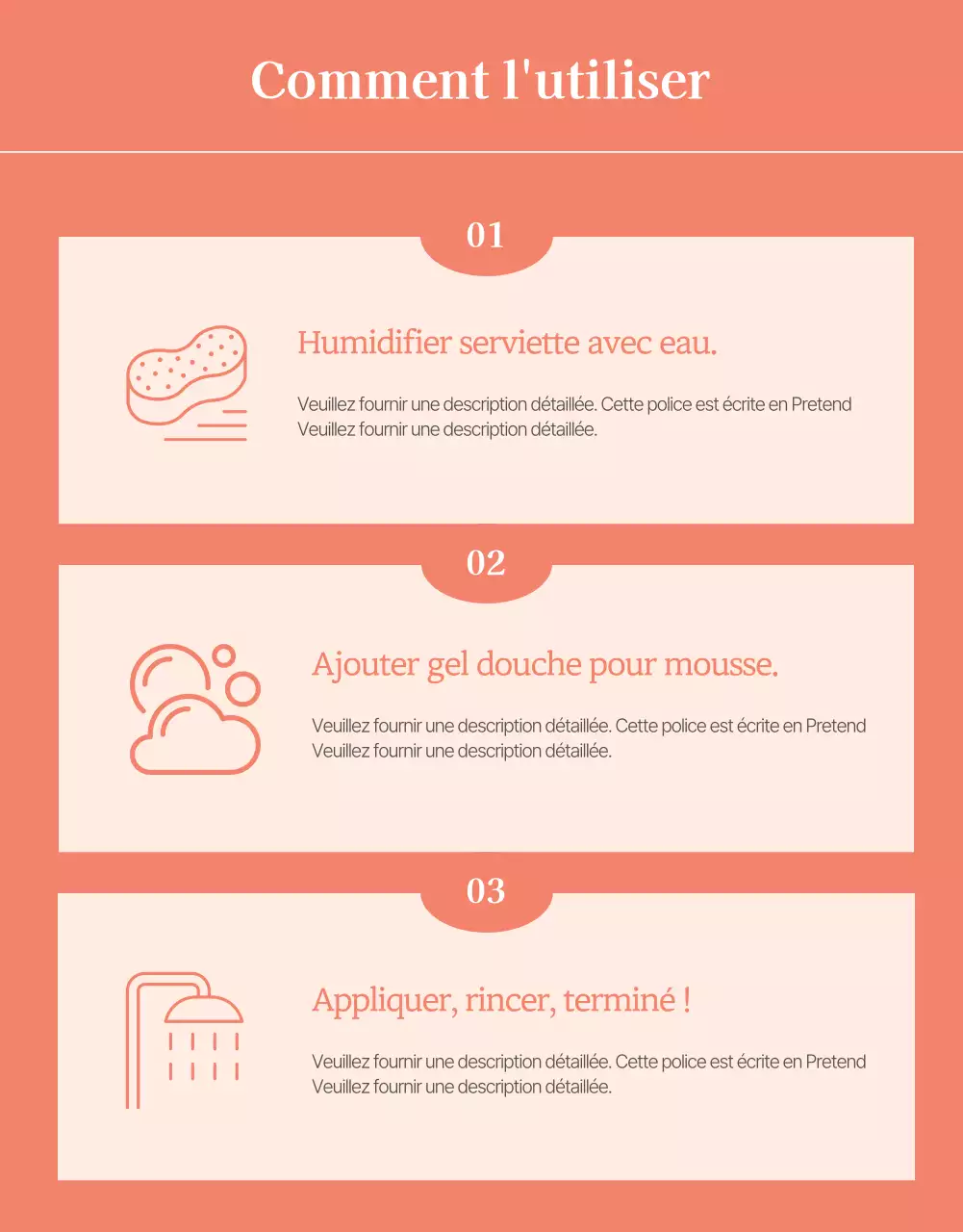 Promouvoir un gel douche avec une illustration de fleur rose