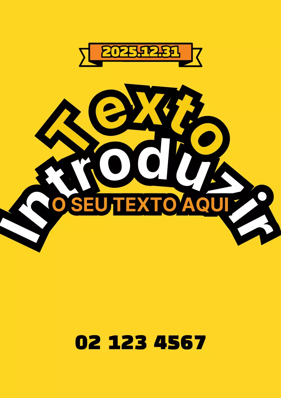 Montra simples com ilustração de fita amarela